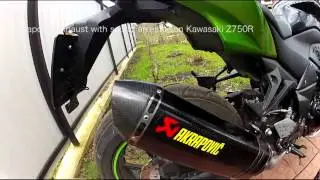Akrapovic exhaust on Kawasaki Z750R