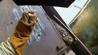 сварка ржавого отопительного котла