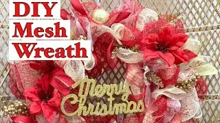 How to Make a Christmas Mesh Wreath