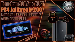 PS4 9.00 Jailbreak Kameleon 900 Auto HOST with Auto Mount USB for Modded ESP8266 Boards
