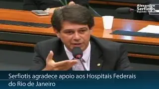 Serfiotis agradece apoio aos Hospitais Federais do Rio de Janeiro