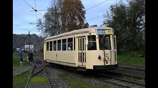 Museum trams in Thuin Belgium.