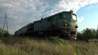 2ТЭ10Л-2394Б/2077А & ЧМЭ3-2144 [CFM] Freight train | Грузовой поезд