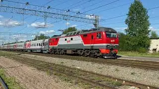 ЭП2К с поездом Санкт-Петербург - Калининград следует по ст.Павловская