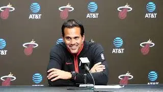 Erik Spoelstra Talks Miami Heat Win Over Nets, Jimmy Butler 36 Points, Kevin Love's Leadership