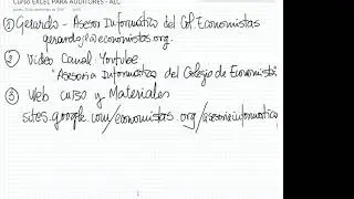 2020-09-10: Excel para auditores (1/3) - ALC