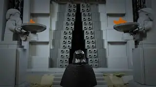Building a LEGO Temple Entrance with a Unique door mechanism