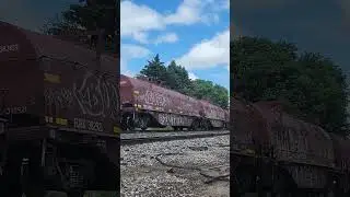 CP 8174 leads CPKC 239 West in Killean. (Cambridge, Ontario)