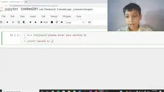 How to calculate minutes in seconds using with input function in python