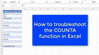 How to fix COUNTA issues in Microsoft Excel [When COUNTA is Still Counting Empty Cells] #shorts