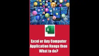 What To Do If Excel Or Any Application Hangs Doesn't Have To Be Hard, Here is The Solution #viral