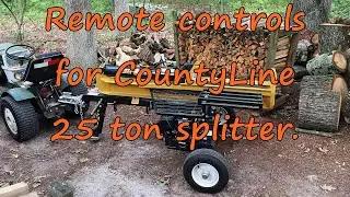 Remote throttle and shutoff controls for CountryLine 25 ton splitter.