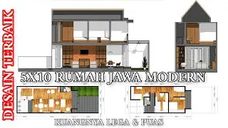 Desain Rumah Jawa Modern 2 Lantai Type 50m2 Scandinavian #rumah2lantai #rumahidaman