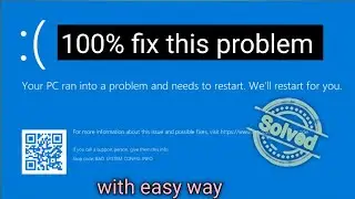 your pc ran into a problem and needs to restart - how to fix this - try this - windows 10|| blue