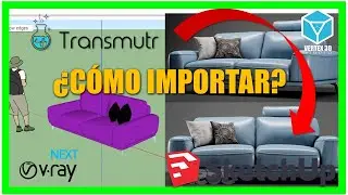 How to use Transmutr plugin Sketchup tutorial Spanish- (OBJ-FBX to Sketchup)