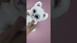 Котенок ручной работы в смешанно технике