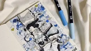 Blue Period Journal with Me #shorts