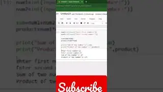 A python program to find sum and product of two numbers ||