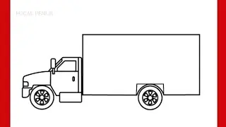 How To Draw A Delivery Truck - How To Draw GMC Lowes Delivery Truck