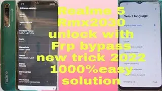 Realme 5 unlock 🔓.Rmx2030 pin unlock pattern unlock.Realme 5 Frp bypass.Realme 5 Frp unlock.2022