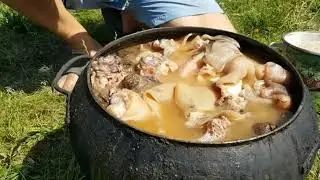 Семейный уикенд: вкусные моменты на Черничном хуторе. Жаркое с лисичками. Полы и съездили в гости.