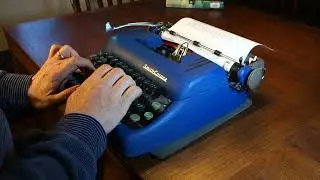 1951 Smith-Corona Silent typewriter at work