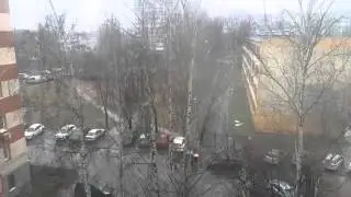 Снег в апреле 2016. Погода в Санкт-Петербурге.