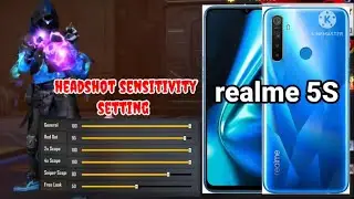 Realme 5S headshot sensitivity setting👿 free fire Max handicam video #gaming