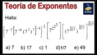 TEORIA DE EXPONENTES: Ejercicio resuelto 03