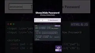show hide password with javascript