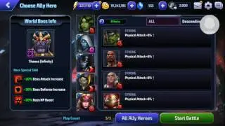 Tier 1 Team Pym Beat World Boss Thanos Infinity