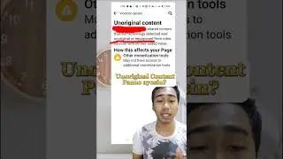 Paano maalis ang Unoriginal Content sa Facebook?