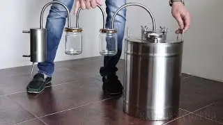 Самогонный аппарат с двумя стеклянными сухопарниками - Обзор дистиллятора