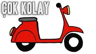 Motor Nasıl Çizilir? - Scooter Çizimi | Adım Adım Çizim