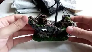 Аксессуары для аквариума из Китая(корабль, силиконовый шланг, воздушный камень)