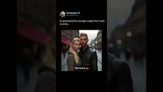 Average couple from each country AI generated