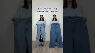 👖Jeans Battle | Straight Leg vs Wide Leg | Jeans haul 