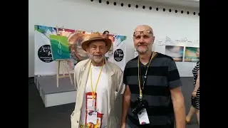 Aleš Lamr  + Jindřich Lípa - společná malba (Atelier art festival - Praha výstaviště 6/2017)