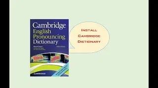 Install cambridge dictionary on windows 7/8.1/10 full version