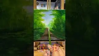 natural beautiful forest painting art by Alii Is designer 😉
