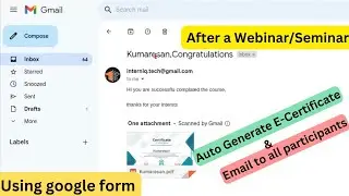 How to Auto Generate Certificates & Email to All Participates-[Google Form]