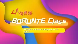 BORUNTE class: Position variable category of NT cobot