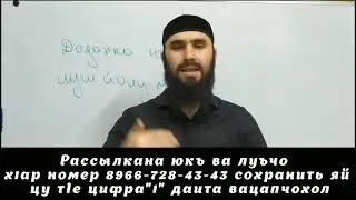 Хьехам. До1ина жоп дал лаьи хьуна..