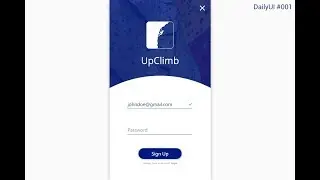 Daily UI - First Day - Sign Up (Climbing App)