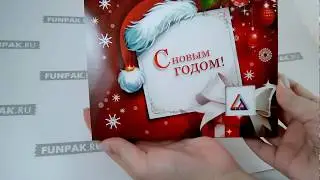 Шоколадные наборы с логотипом от Funpak.ru (Пенал с окном "С бантиком")