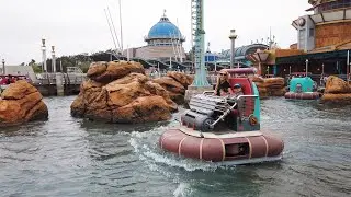 Riding Aquatopia at DisneySea in Tokyo