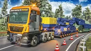 Schwertransport-Simulator: Schwere Fracht hinter großen Trucks | Heavy Cargo | NextSim23