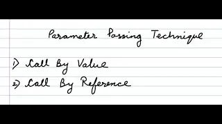 Parameter Passing Techniques in Java
