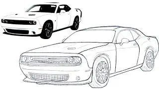 This Dodge Challenger Pencil Drawing Looks REAL 🔥 | Muscle Car Art