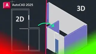 AutoCAD - 2D to 3D Floor Plan Tutorial for BEGINNERS!
